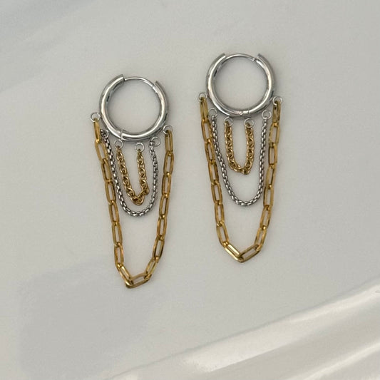 2 tone earring
