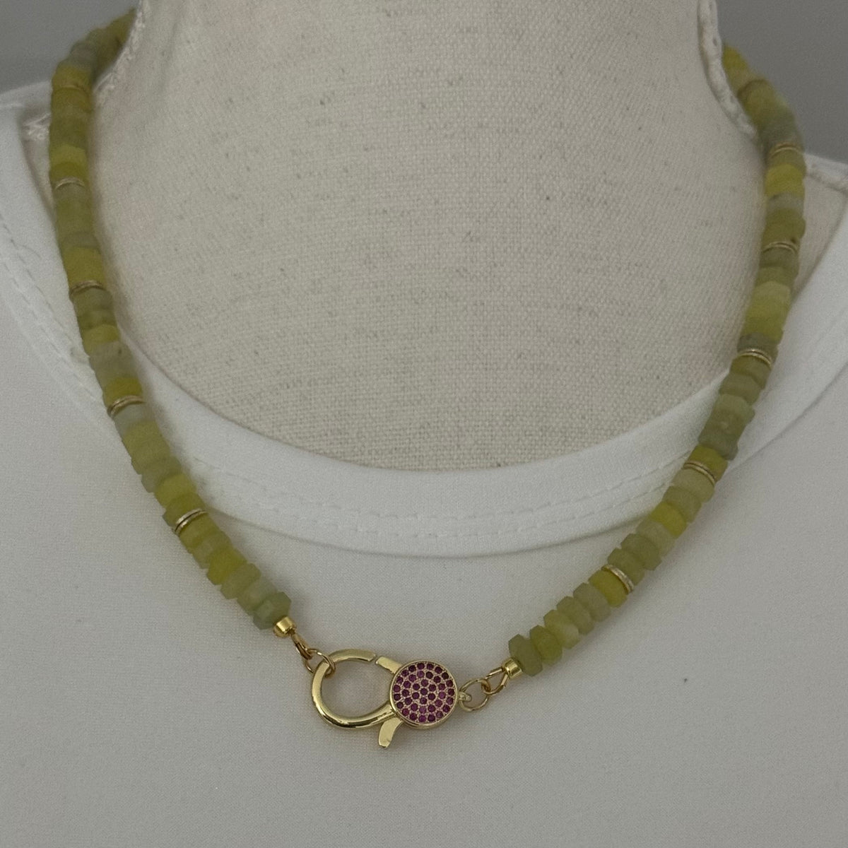 Lemon Jade necklace