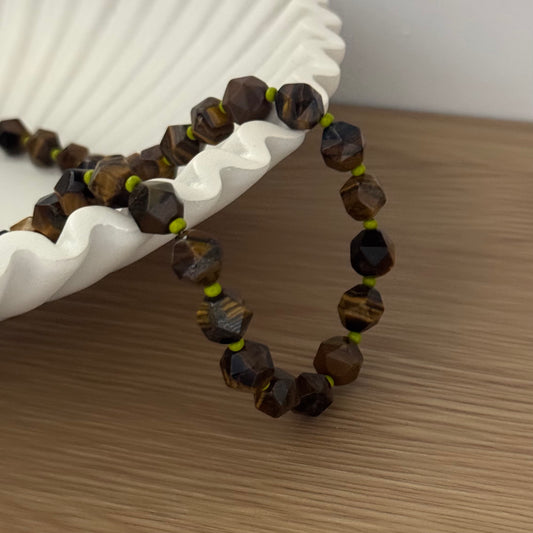 Yellow tiger eyes necklace